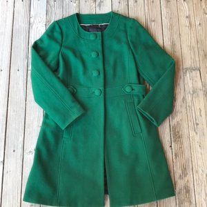Gorgeous Kelly Green Banana Republic Wool Coat
